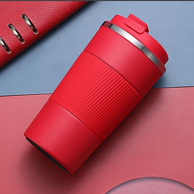 380ml/510ml Double Stainless Steel Coffee Thermos Mug with Non-slip Case Car Vacuum Flask Travel Insulated Bottle